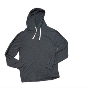 Men's black Henley hoodie